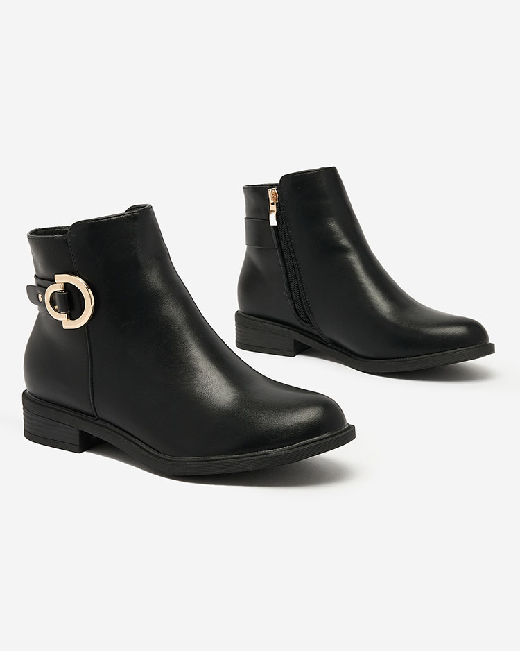 Royalfashion Black women's boots a'la sztyblety with embellishments Ederte