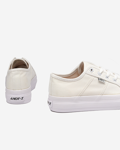 OUTLET Women's sneakers, ecru color, Colanti. Footwear