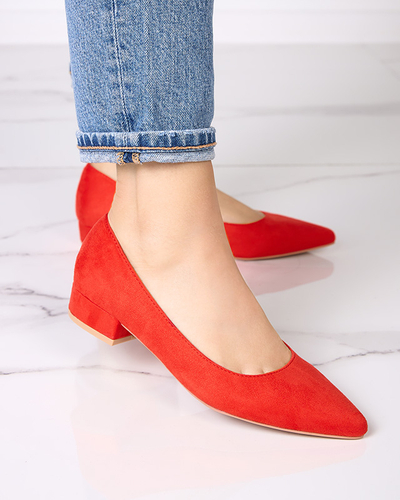 Orange pumps with flat heels Czinni- Footwear