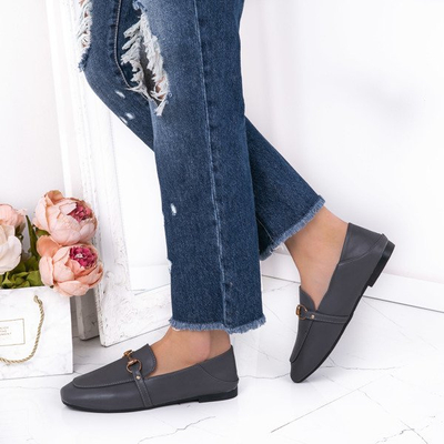 Gray Ariellea Faux Leather Loafers - Footwear