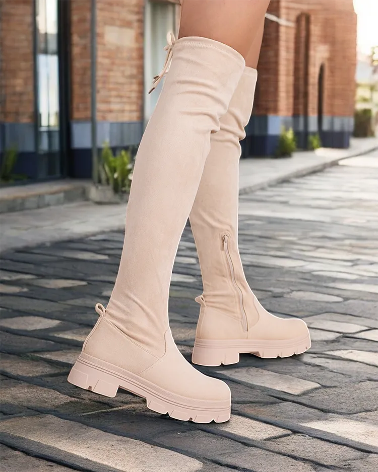 Royalfashion Women's slip-on over-the-knee boots Aniaf