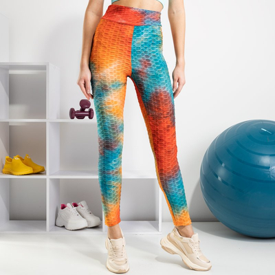 Orange women's sports leggings - Clothing