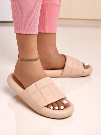 Royalfashion Women's Flat Quilt Walk Flip-Flops