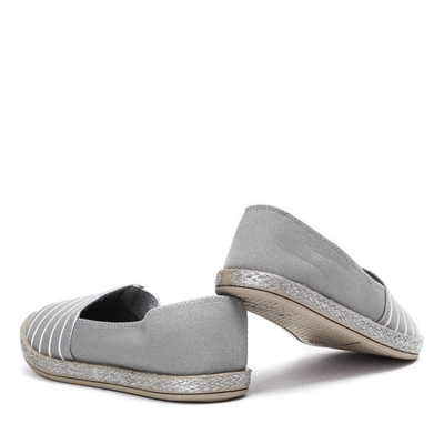 Children's gray espadrilles with Dora stripes - Footwear 1