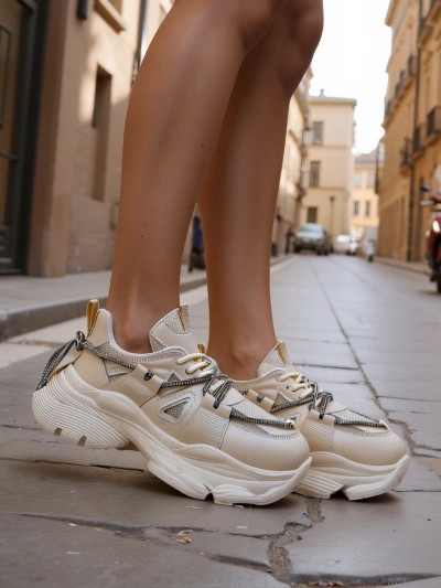 Royalfashion sieviešu kedas uz bieza zole Reterri