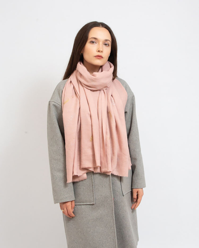 Royalfashion Pink Women's Thin Scarf with Glitter