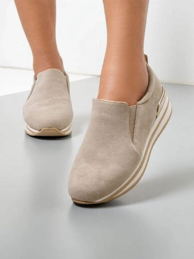 Royalfashion Women's eco suede loafers Rabbite