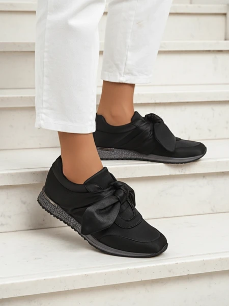 Royalfashion Women's Sneakers with Bow Socca