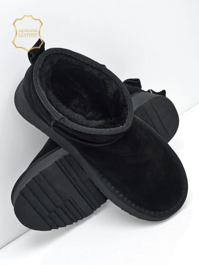 Kratke ženske čizme a'la snijeg od prirodne kože Elunara