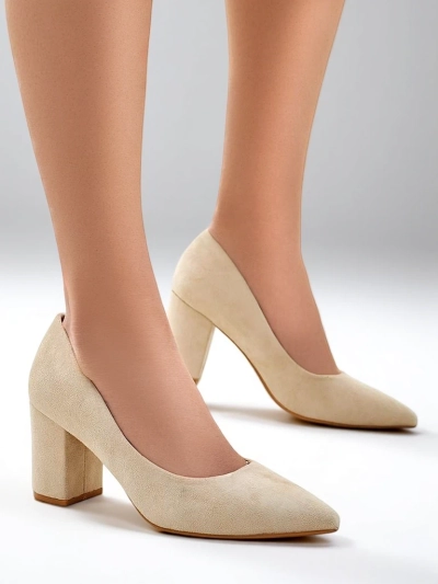 Royalfashion Women's eco suede heeled pumps Ugandes