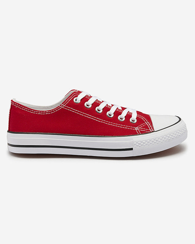 Red women's classic lace-up sneakers Ogisa - Footwear