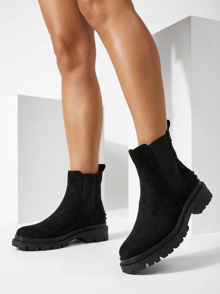 Royalfashion Black women's insulated Comfy Walk boots