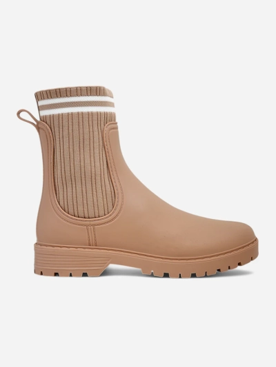 Royalfashion Women's rain boots with a higher fabric insert Scarlesa