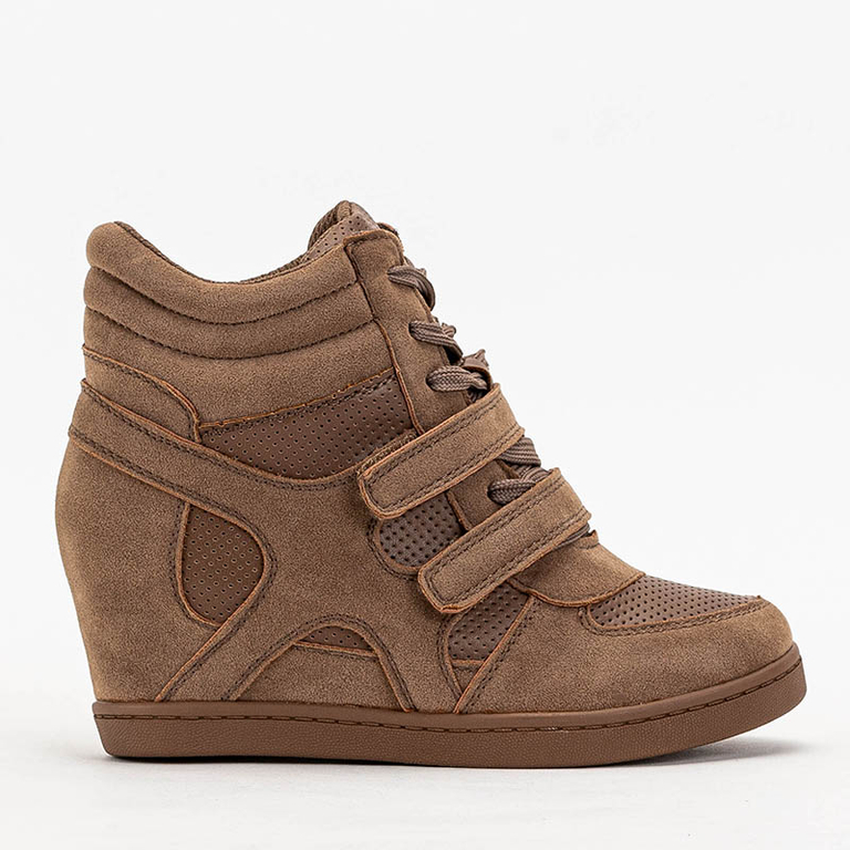 Brown girls 'sneakers on an indoor wedge Janomi - Footwear