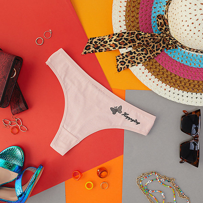 Klasiskas kokvilnas sieviešu siksnas gaiši rozā krāsā - Apakšveļa