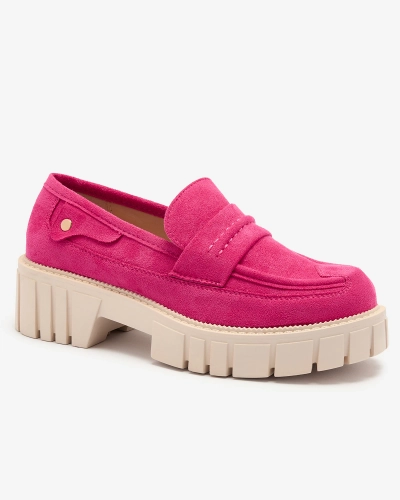 Royalfashion Eco suede fuchsia moccasins for women Siherta