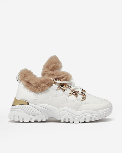 Royalfashion White Carucca insulated women's sneakers