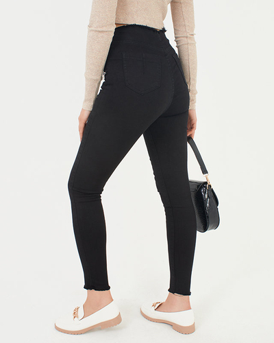 Ladies 'Black Leggings with Knots - Clothing