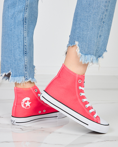 Women's high-top Garet coral sneakers - Footwear