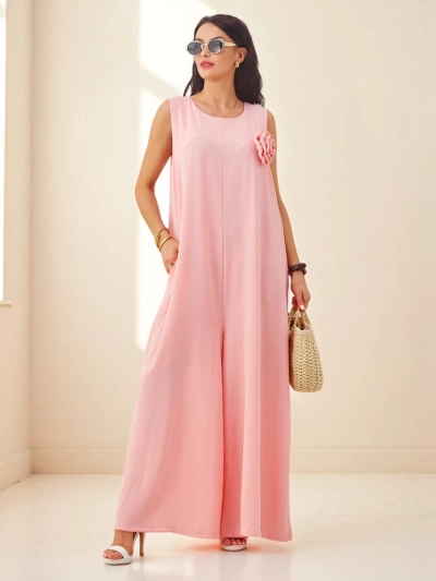 Atena Rosa Palazzo – элегантный ĸомбинезон на бретельĸах из висĸозной ткани