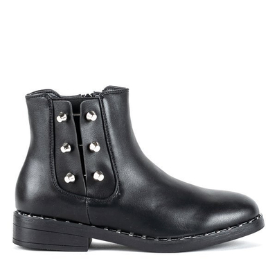 Black boots with metallic accents Waldi - Footwear