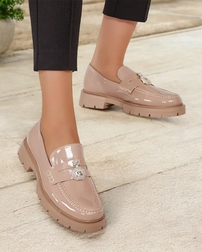 Royalfashion Women's lacquered moccasins Bemies