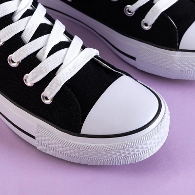 OUTLET Women's black high-top trainers Skarllet - Footwear