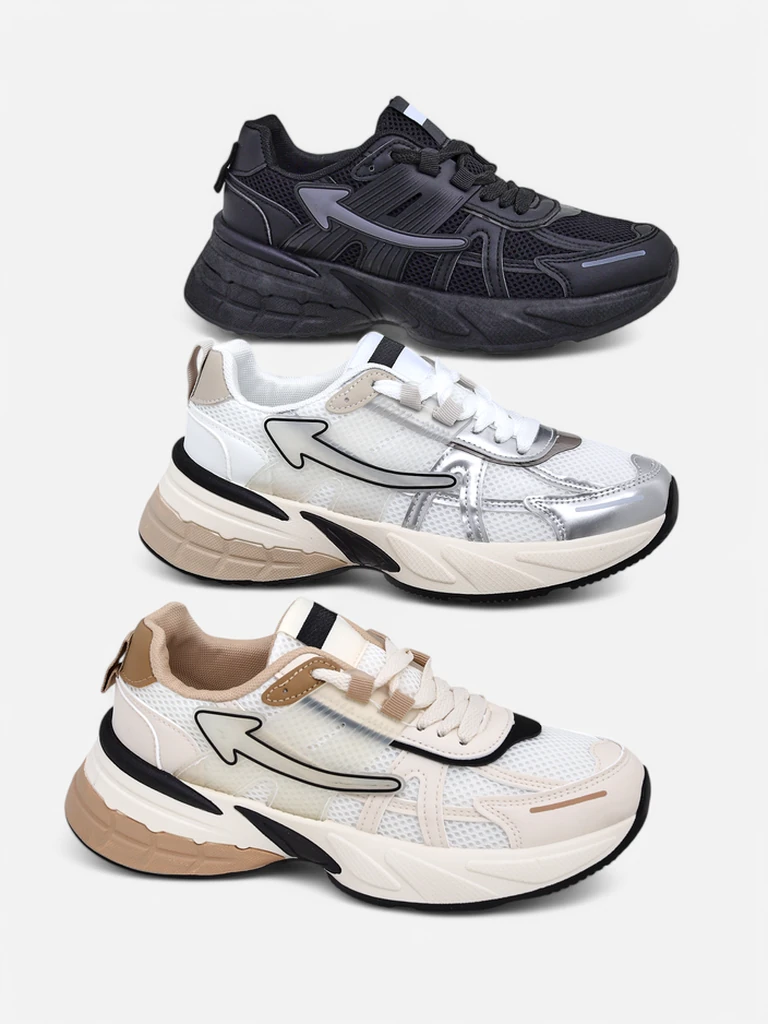 Royalfashion Women's Sports Sneakers on a thicker sole Beysa