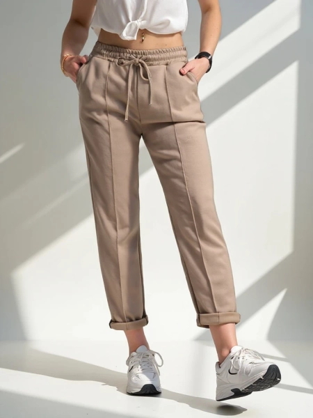 Royalfashion Straight women's trousers with viscose