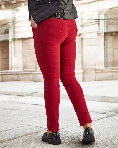 Women's burgundy insulated treggings - Clothing