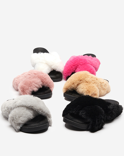 Slippers with pink fur Mashte - Footwear