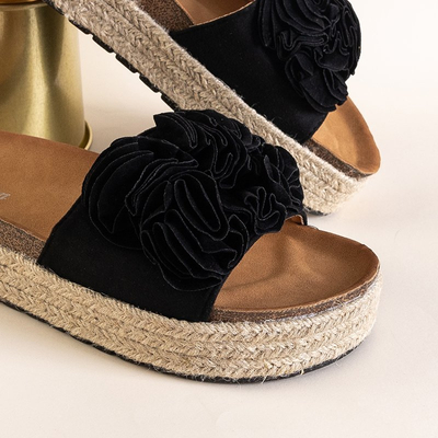 Black women's platform sandals Kalisa - Footwear
