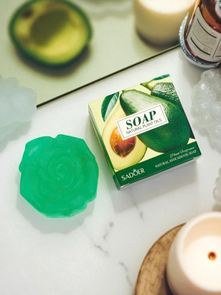 Royalfashion Glycerin soap in the shape of a flower Avocado
