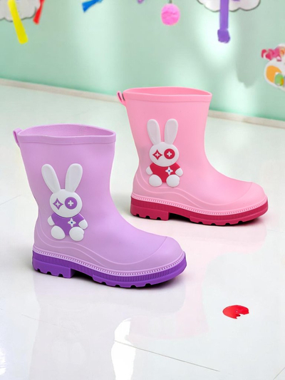 Royalfashion Children's Rain Boots with Bunny Splash