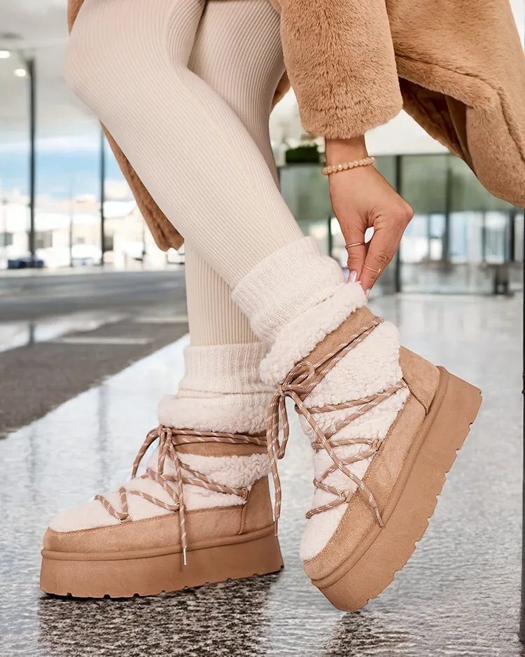 Royalfashion Sieviešu sniega zābaki ar mežģīnēm Evonie