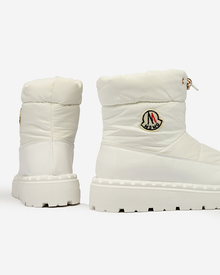 Royalfashion Sieviešu iešļūcamie sniega zābaki baltā krāsā Ireda