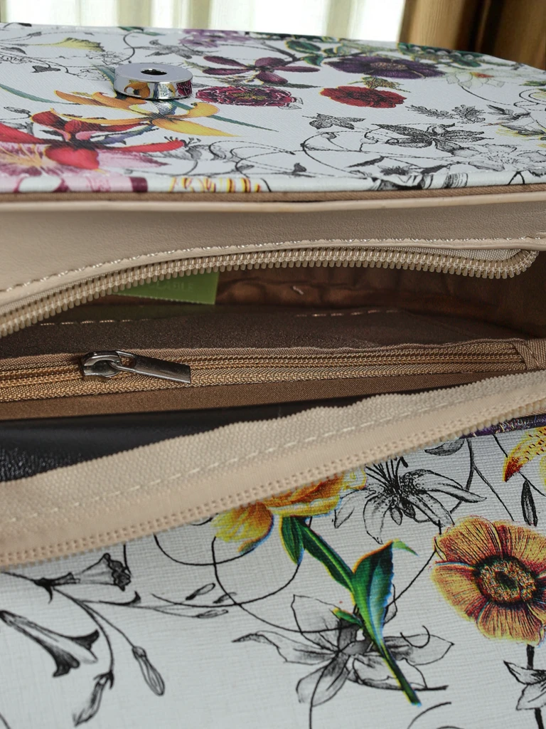 Royalfashion Ti sak pou fanm an po ekolojik nan flè Ori Elle