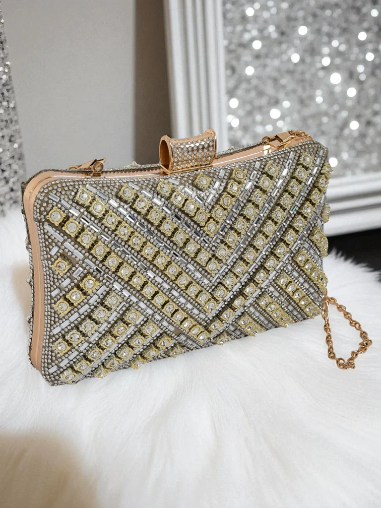 Royalfashion Women's Clutch Bag with Zircons Seraphine Glint