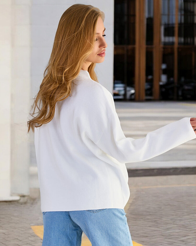 Royalfashion Thin women's sweater with shoulder decorations