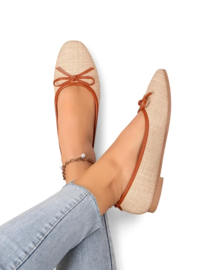 Royalfashion Women's ballet flats with glitter and a bow Aramie