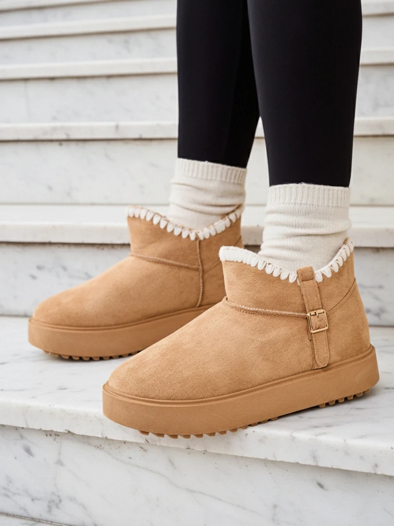 Royalfashion Short women's snow boot style boots Ewioz