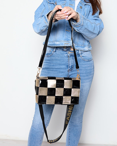 Maza melna un zelta sieviešu rokassomiņa - Aksesuāri