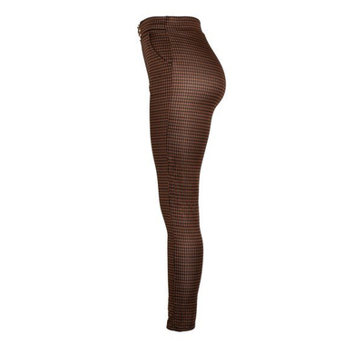 Brown and black houndstooth pants - Trousers 1
