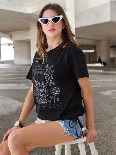 Royalfashion Women's cotton blouse with the inscription