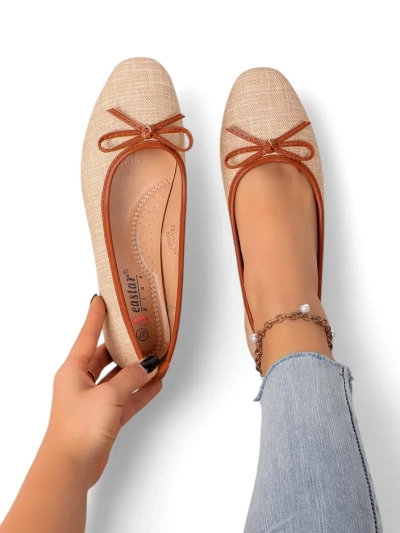 Royalfashion Women's ballet flats with glitter and a bow Aramie