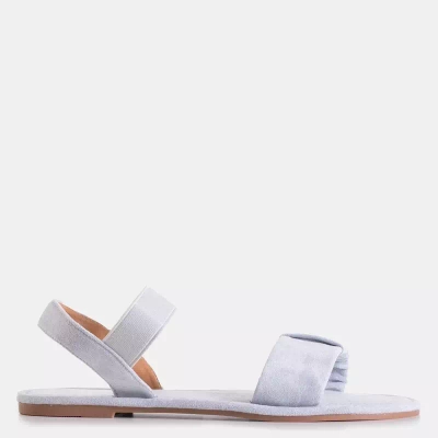 OUTLET Gray women's eco-suede sandals Wiskonsin - Shoes