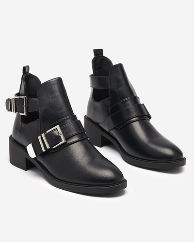 Black women's low boots with a cut Wirocci - Footwear