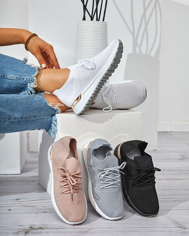 Mistrale Women's Black Flat Heel Sneakers