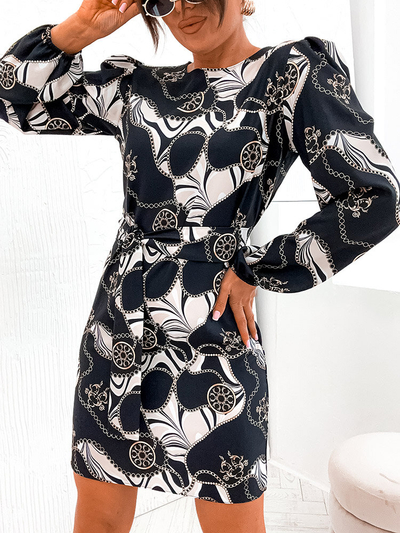 Royalfashion women's dress with decorative print