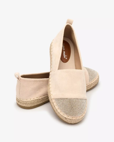 Royalfashion Бежевые женские эспадрильи с цирконами Iterica